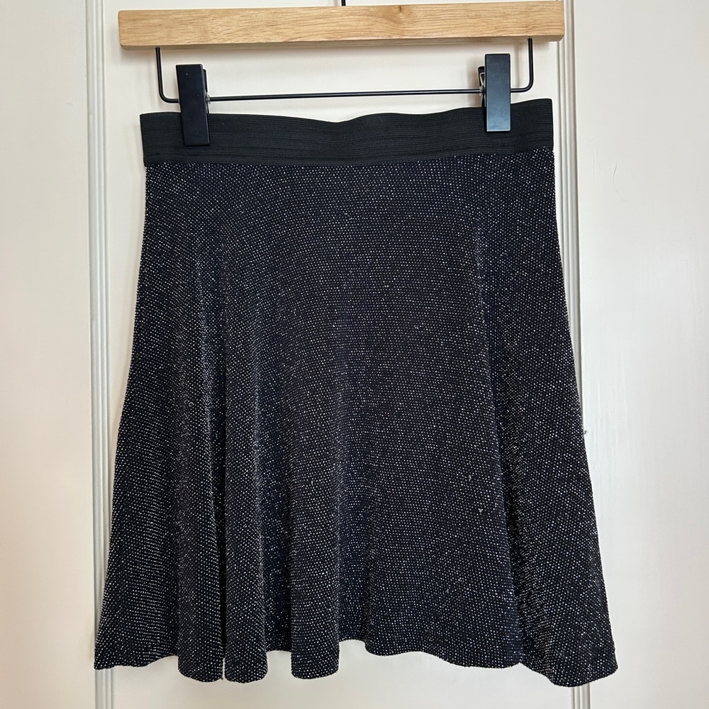 H&M Black Sparkle Mini Skirt